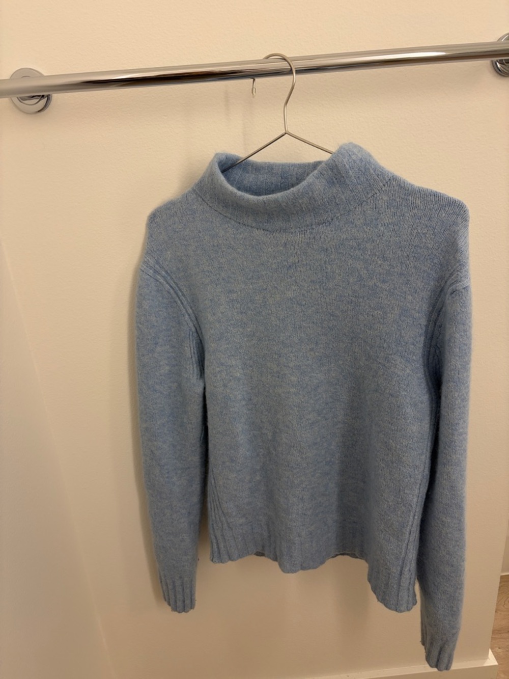 J. Crew Point Sur Baby Blue Mock Neck Sweater - Picture 2 of 4